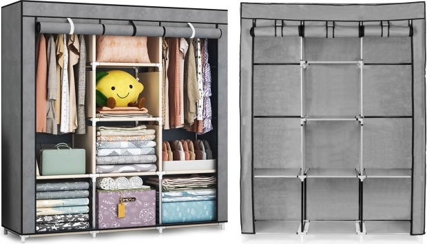 Armoire textile avec étagères et tringles MODERNHOME