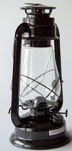 Lampe à pétrole 30 cm noire