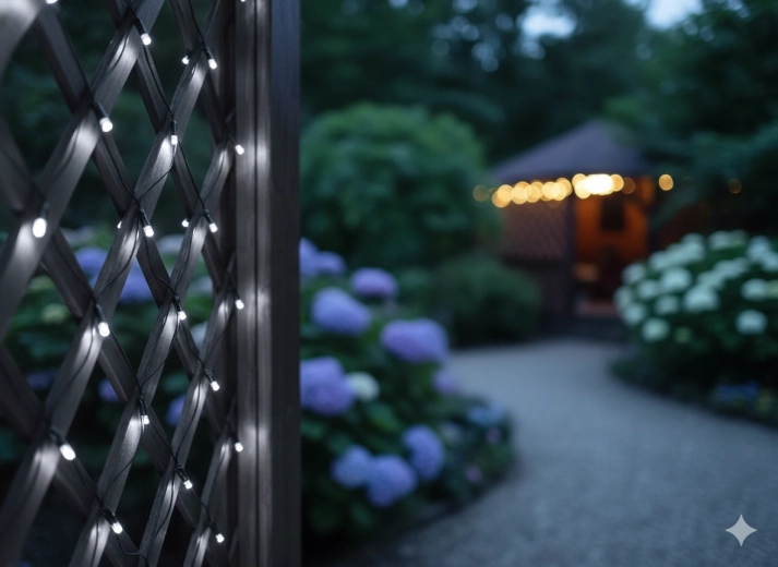 Guirlande lumineuse en filet LED 2 × 2 m, blanc froid, 256 LED, intérieur et extérieur