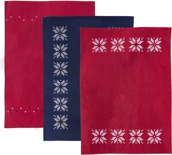 Torchons de cuisine en coton Pull de Noël – 3 pièces