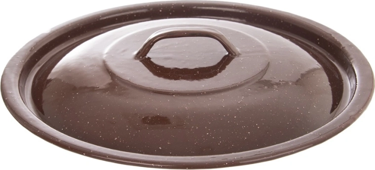 Couvercle émaillé marron pour seau Brown 30 cm
