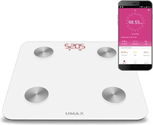 Balance personnelle intelligente UMAX Smart Scale US20M avec analyse corporelle et Bluetooth