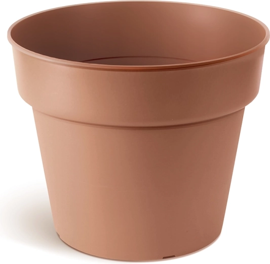 Pot de fleurs en plastique PLANTI 16,5 cm – terracotta