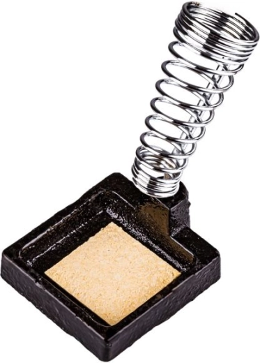 Support métallique pour fer à souder avec éponge et troisième main - 1 pièce