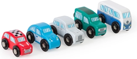 Tidlo set de voitures rétro en bois