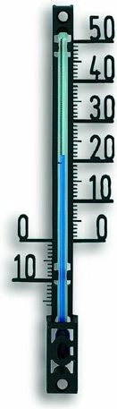 Thermomètre analogique extérieur TFA en plastique, noir, XS