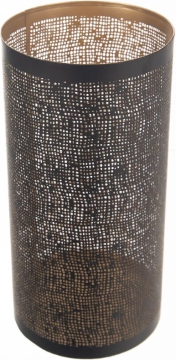 Bougeoir en métal noir et or 30 cm