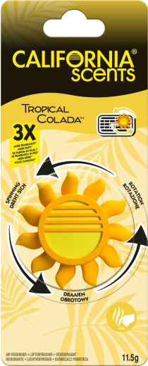 Désodorisant de voiture parfum Tropical Colada CALIFORNIA SCENTS Sun Spinner