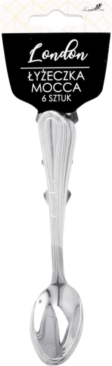 Set de 6 cuillères à moka London en acier inoxydable