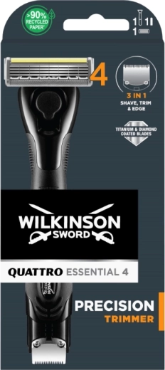 Wilkinson Quattro Essential rasoir pour homme avec tondeuse
