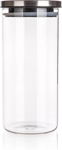 Bocal en verre FREIA 1,45 l avec couvercle en inox