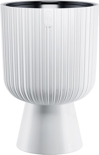 Pot de fleurs KELI Mika 30 cm blanc avec insert