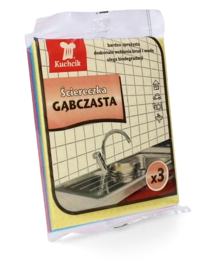 Lingettes éponge Kuchsik, 100 % cellulose, 3 pcs