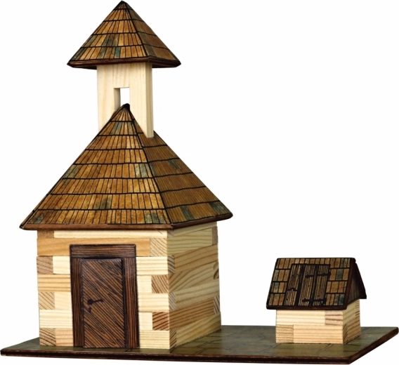 Walachia maquette en bois à assembler Clocher et puits