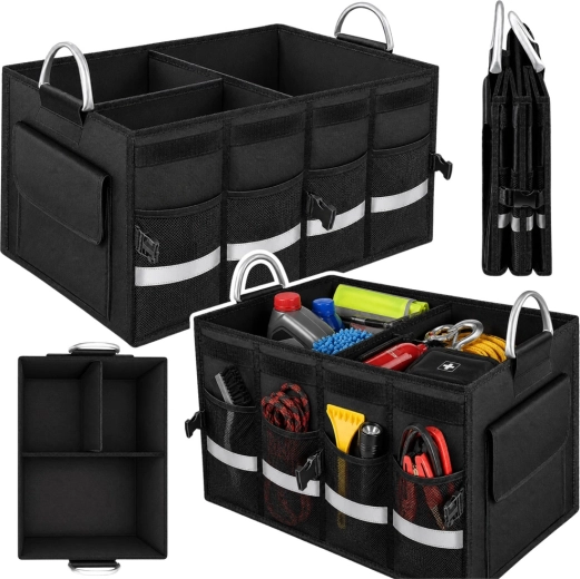 Organisateur pliable pour coffre de voiture 50 l noir