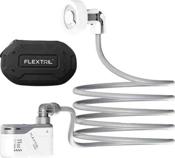 Flextail Max douche portable avec étui blanche