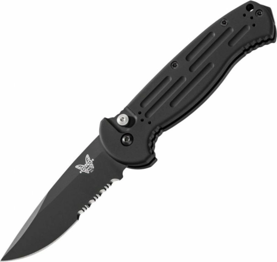 Benchmade AFO II couteau de poche automatique 9 cm, Cerakote noir, étui Cordura