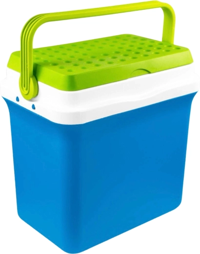Glacière portable KAMAI Fiesta 29,5 l – bleue avec couvercle vert