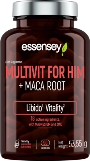Essensey multivitamines pour hommes avec maca 90 capsules