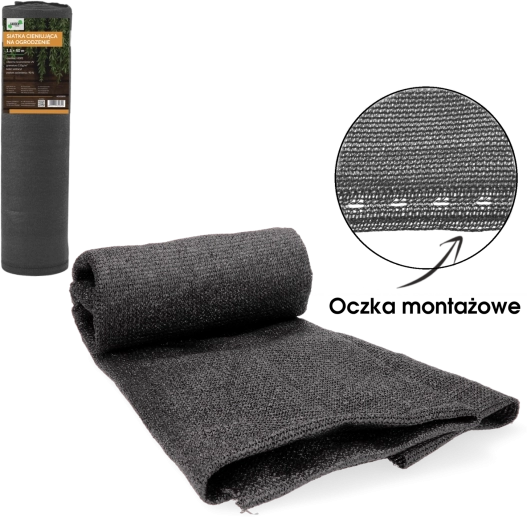 Filet d’occultation pour clôture anthracite 1,5 × 50 m 135 g/m² 90 %