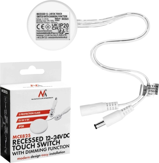 Interrupteur tactile encastrable et variateur Maclean - 1 pièce