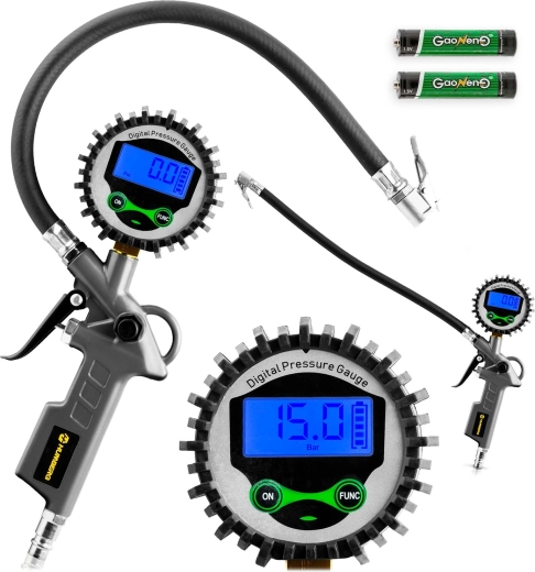 Pistolet numérique de gonflage des pneus avec manomètre HUMBERG HM-260