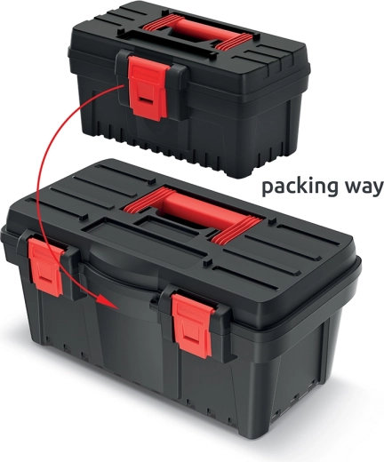 Set de valises à outils 2-en-1 Prosperplast DARK 50 + DARK 30, noir