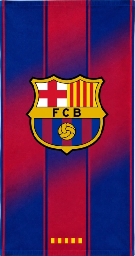 Serviette de bain à séchage rapide FC Barcelona avec écusson