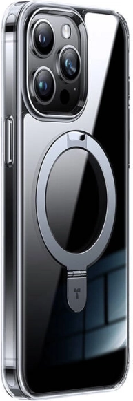 Coque magnétique transparente TORRAS UPRO Ostand avec support pour iPhone 15 Pro