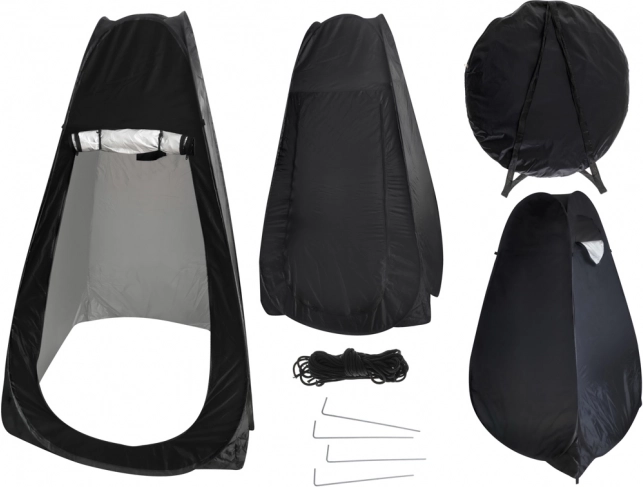 Tente portable pour douche / cabine d’essayage - noir