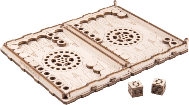 Puzzle 3D en bois Backgammon de Wooden.City