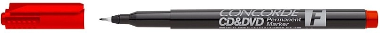 Marqueur permanent pour CD et DVD CONCORDE, rouge