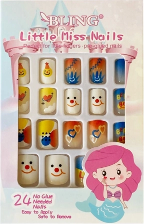 Faux ongles BLING pour enfants, 24 pièces - Type VI