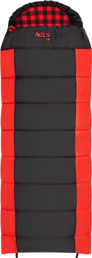 Sac de couchage couverture NILS Camp noir-rouge
