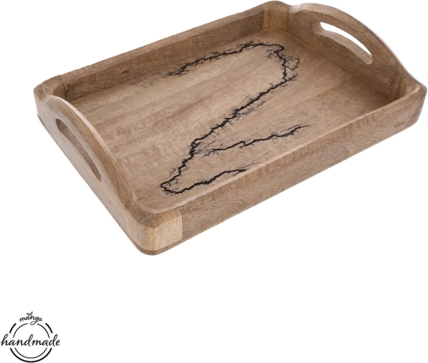 Plateau de service en bois de manguier electric 35,5 × 25 cm