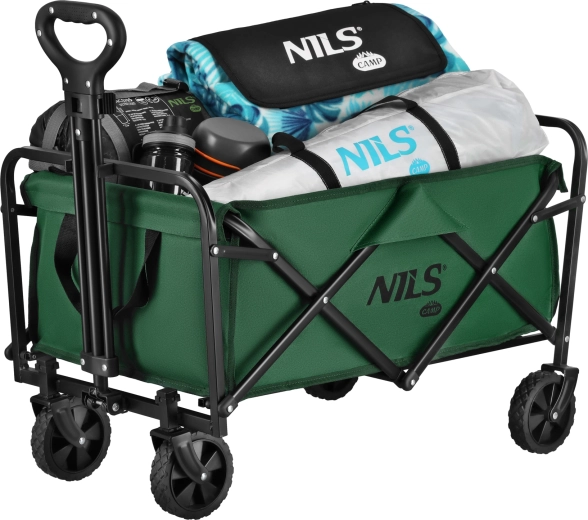 Chariot de camping pliable vert NILS Camp NC4306