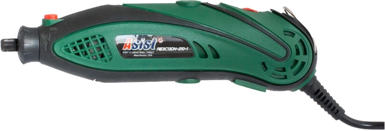 Mini meuleuse droite 135 W en mallette avec accessoires 210 pièces ASIST