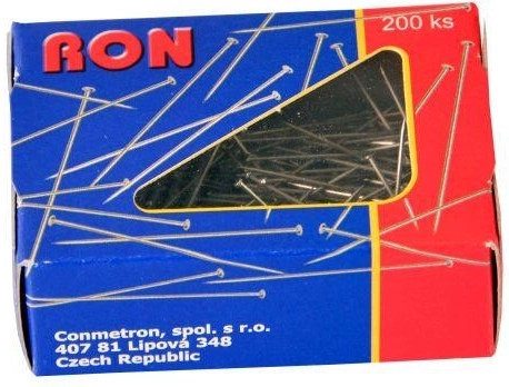 Épingles de bureau standard, nickelées (200 pcs)