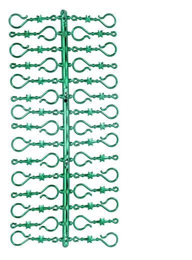 Crochets verts brillants pour décorations de Noël 30 pcs