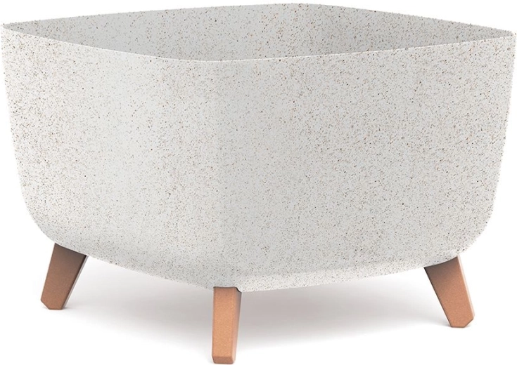 Cache-pot Gracia Square Eco Wood 39 × 39 × 27 cm blanc