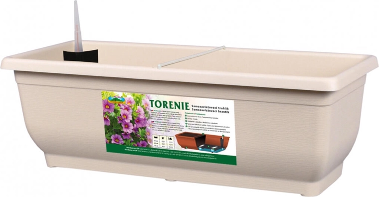 Jardinière auto-irrigante TORENIE Modern 75 cm brun clair