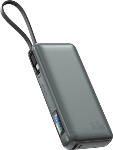 Batterie externe Enterprise 20000 mAh 165 W avec câble USB‑C intégré et écran LCD