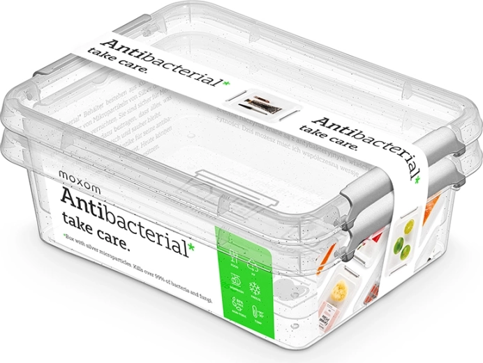 Boîtes alimentaires antibactériennes 1,15 l (2 pcs)