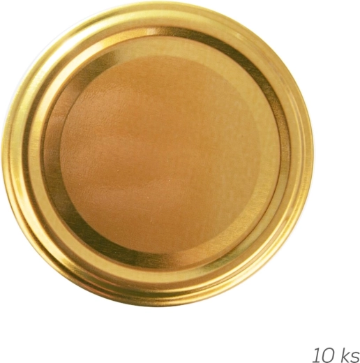 Couvercle métallique de stérilisation twist-off Gold 82 mm, 10 pcs