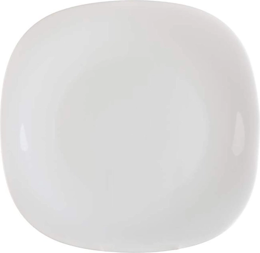 Assiette plate Parma 27 × 27 cm – verre blanc