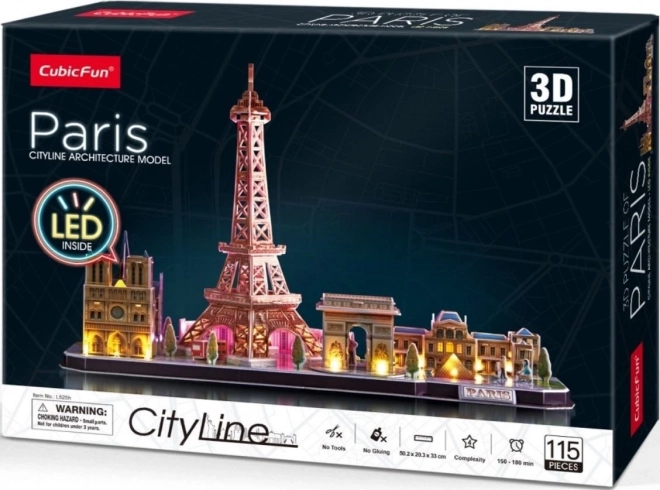 puzzle 3D lumineux cityline panorama paris 115 pièces