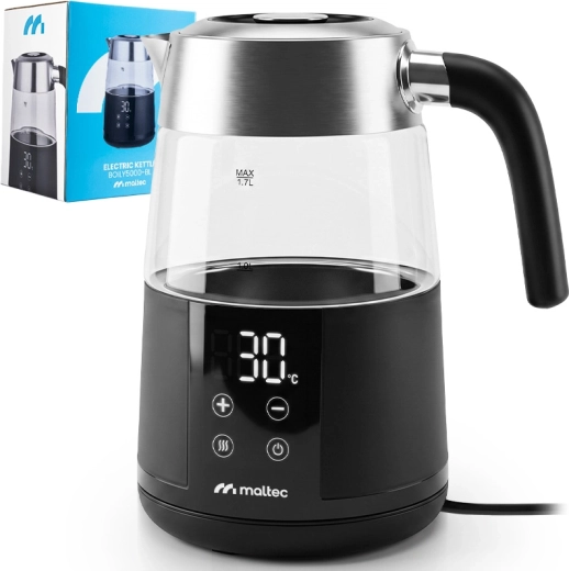 Bouilloire électrique MalTec avec réglage de la température 1,7 l