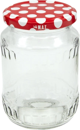 Bocaux de conserve 370 ml TWIST 66 avec couvercle à pois, lot de 8 pièces