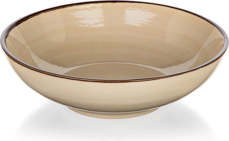 Assiette creuse en céramique 18 cm crème Palas