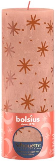 Bougie rustique 190 × 68 mm – caramel crème